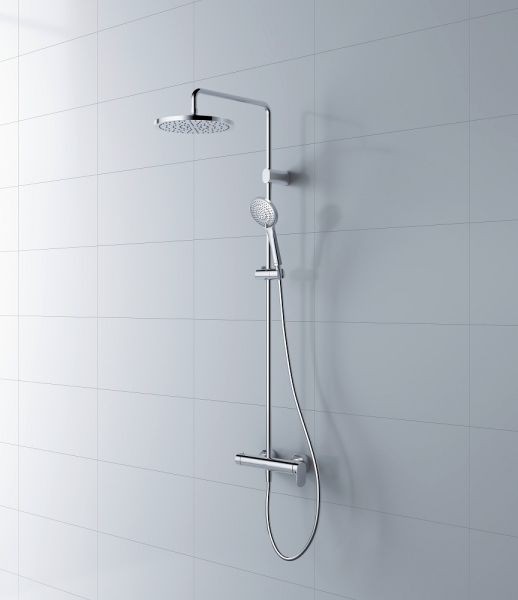 Duravit Wave Shower System/Duschsystem mit Brausethermostat, chrom