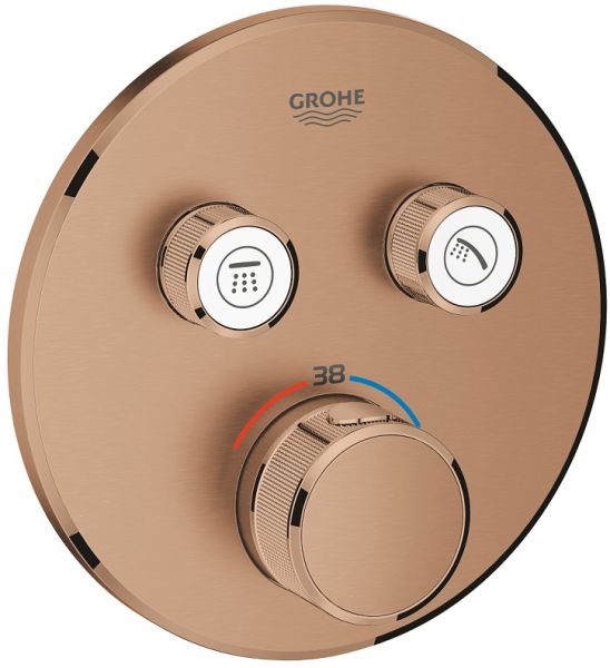 Grohe Grohtherm SmartControl Thermostat mit 2 Absperrventilen, warm sunset gebürstet 29119DL0 