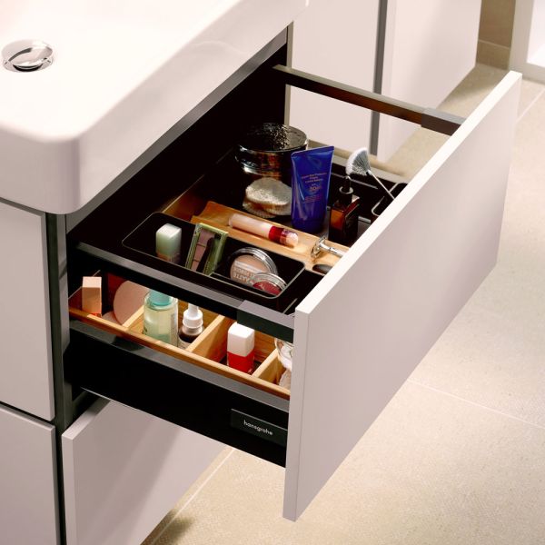 hansgrohe Xilesa E Unterschrank 48x47cm für Handwaschbecken mit 2 Schubkästen, Grifffuge