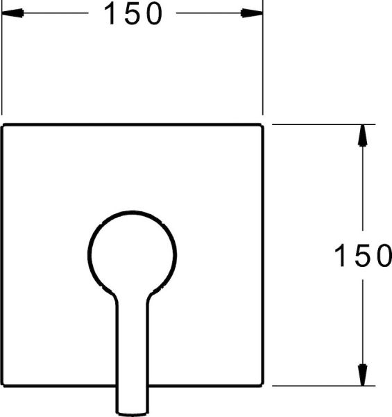 Hansa Hansaronda Fertigmontageset mit Funktionseinheit Einhand-Brause-Batterie, Rosette eckig, chrom