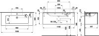 Vorschau: Laufen Pro S Kombipack 120x50cm Waschtisch u. Waschtischunterschrank, 1 Schublade