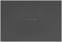 Villeroy&Boch Squaro Infinity Quaryl®-Duschwanne, flächenbündiger Einbau, 110x75cm, UDQ1175SQI2IV-1S anthracite