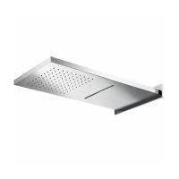 Almar Slim Square Kopfbrause mit Schwalleinlauf 270x593mm, chrom