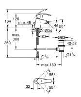 Vorschau: Grohe Eurosmart Einhand-Bidetbatterie, S-Size, chrom