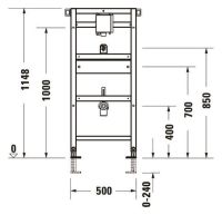 Vorschau: Duravit DuraSystem Installationselement für Urinal, Unterputzdruckspüler