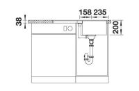 Vorschau: Blanco SILGRANIT® Adira 45 S-F Küchenspüle mit Ablauffernbedienung, Becken reversible einbaubar