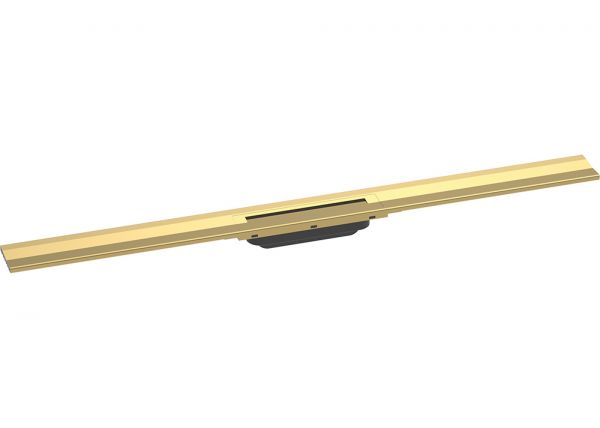 Hansgrohe RainDrain Flex Fertigset Duschrinne 100cm, kürzbar , zur Wandmontage, polished gold optic 56053990