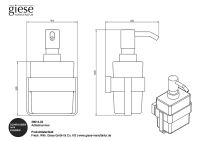 Vorschau: Giese Gifix Tono Lotionspender, Wandmodell, zum Kleben und Schrauben, glas matt/chrom