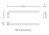 Vorschau: Cosmic Architect/Working Handtuchstange schwenkbar, 41,5cm, chrom