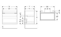 Vorschau: Geberit Renova Plan Unterschrank für Waschtisch mit 1 Schublade und 1 Innenschublade, Breite 55cm_2