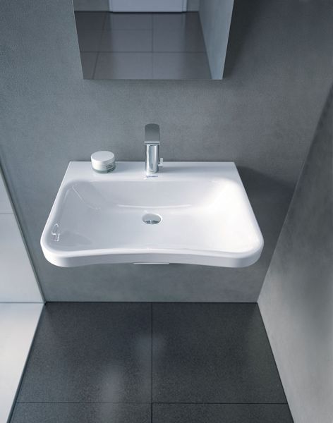 Duravit DuraStyle Waschtisch 65x57cm, mit 1 Hahnloch, ohne Überlauf, WonderGliss, weiß 23306500001
