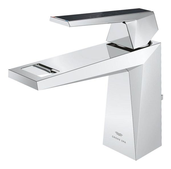 Grohe Allure Brilliant Einhand-Waschtischbatterie M-Size mit Vanilla Noir Caesarstone Griff-Einlage