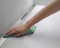 Vorschau: hansgrohe RainDrain Flex Duschrinne 160cm zur Wandmontage, kürzbar, edelstahl gebürstet