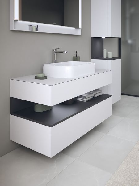 Duravit Qatego Unterschrank für Aufsatzbecken 120x55cm in weiß supermatt Antifingerprint