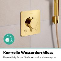 Vorschau: hansgrohe Ecostat Comfort Q Thermostat 2 Funktionen mit Sicherungskombination, polished gold optic