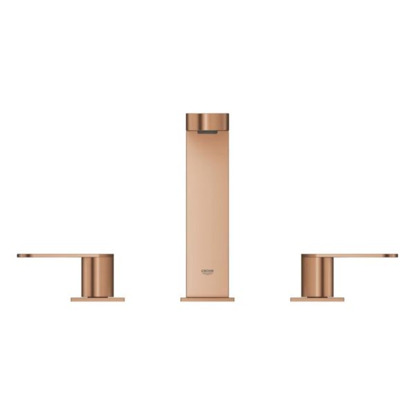 Grohe Plus 3-Loch-Waschtischarmatur mit Ablaufgarnitur, warm sunset gebürstet