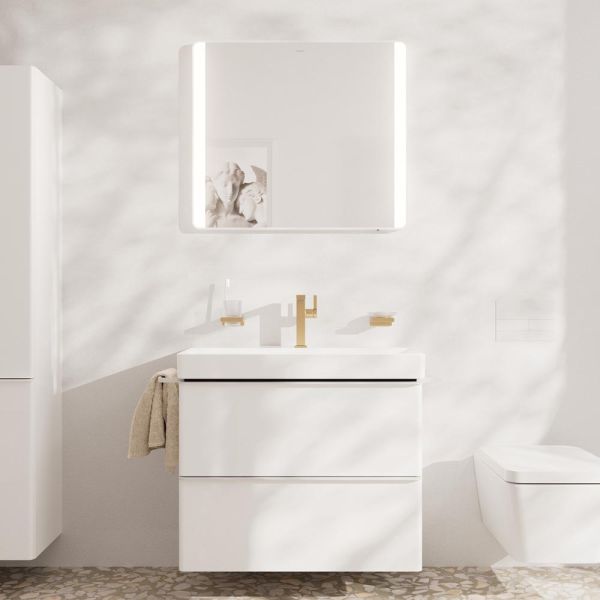 hansgrohe Xelu Q Waschtisch 80x48cm mit Hahnloch, weiß