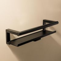 Vorschau: Cosmic Architect S+ Seifenkorb mit Duschabzieher 35cm, schwarz matt