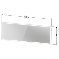 Vorschau: Duravit L-Cube LED-Spiegel 200x70cm mit Spiegelheizung, weiß matt