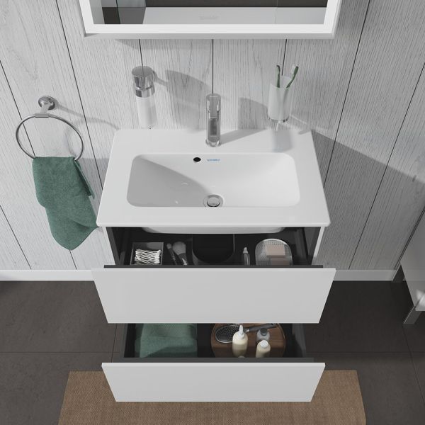 Duravit L-Cube Waschtischunterschrank wandhängend 62x39cm mit 2 Schubladen für ME by Starck 234263