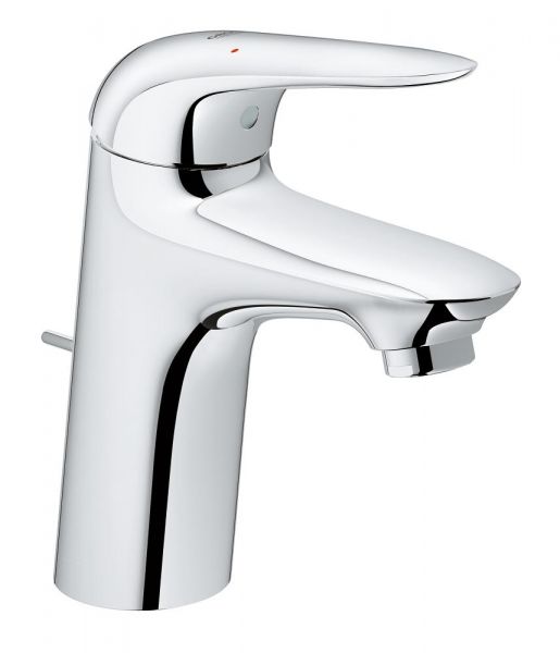 Grohe Eurostyle Einhand-Waschtischbatterie, geschlossener Hebelgriff, Ablaufgarnitur, S-Size, chrom