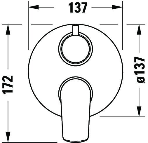 Duravit No.1 Einhebel-Wannenmischer Unterputz, chrom