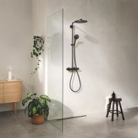 Vorschau: Grohe Vitalio Joy+ System 280 Duschsystem mit Thermostat, Aufputz, schwarz matt 1142242430