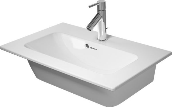 Duravit ME by Starck Waschtisch 63x40cm, 1 Hahnloch, mit Überlauf, WonderGliss, weiß 23426300001