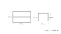 Vorschau: KETTLER CUBIC Aluminium Tischgestell, silber