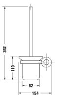 Vorschau: Duravit D-Code Toilettenbürstengarnitur wandhängend, chrom 0099271000