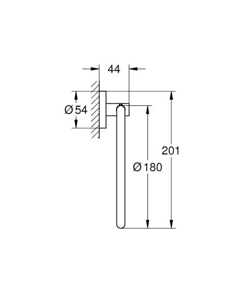 Grohe QuickFix Start Handtuchring, zum Kleben oder Bohren