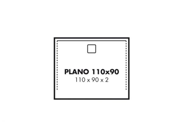 Polypex PLANO 110x90 Duschwanne 110x90x2cm