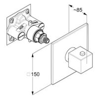 Vorschau: Kludi DECUS Thermostat-Duscharmatur Unterputz