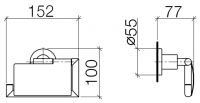 Vorschau: Dornbracht Tara. Papierrollenhalter mit Deckel