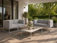 KETTLER MODENA MODULAR Outdoor Lounge-2er-Sofa 152cm Sunbrella®, silber/flanelle
