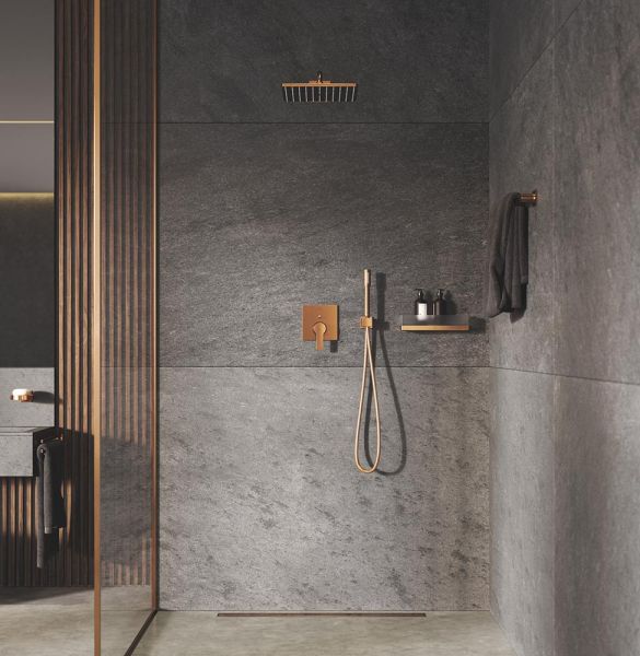 Grohe Allure Einhandbatterie mit 3-Wege Umstellung, eckig, warm sunset gebürstet 29176DL1 