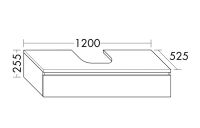 Vorschau: Burgbad Cube Waschtischunterschrank 120x52,5cm, 1 Auszug, passend zu Grohe Cube