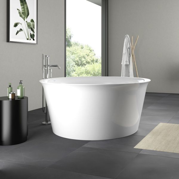 Duravit White Tulip freistehende Badewanne rund 140x140cm, weiß