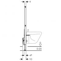 Vorschau: Geberit Duofix Element für Bidet, 112cm, universell