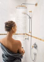 Vorschau: Hansgrohe Raindance Classic 240 Air 1jet Kopfbrause mit Brausearm 39cm, chrom/gold