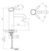 Vorschau: Steinberg Serie 100 Waschtisch-Einhebelmischer ohne Ablaufgarnitur, Ausladung 128mm