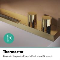 Vorschau: hansgrohe Avalegra AquaUnit Waschbecken 58x48cm ohne Ablage, Armatur in polished gold optic
