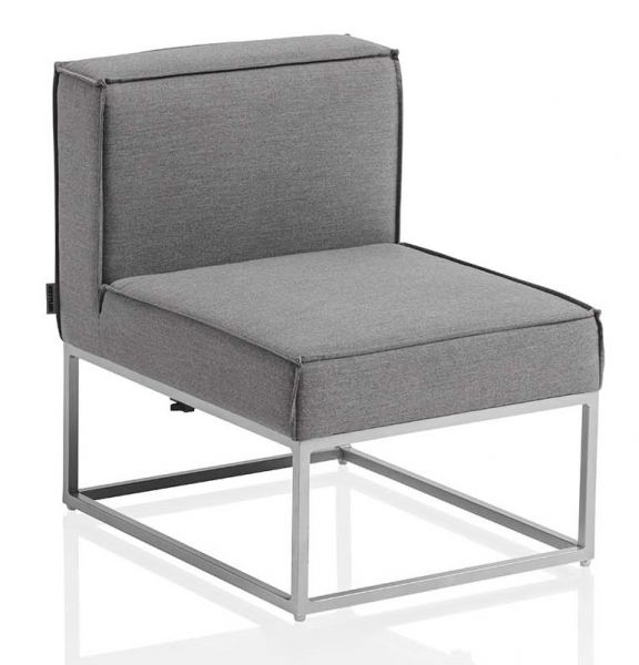 KETTLER MODENA MODULAR Casual Dining Lounge-Ecksofa 5er SET Sunbrella®, silber/flanelle