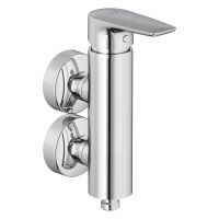 Kludi Pure&Solid Brause-Einhandmischer, vertikale Blockarmatur, chrom 366510575