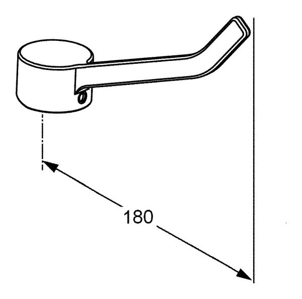 Kludi Provita Klinik-Armbel 180mm, chrom 7491005-00