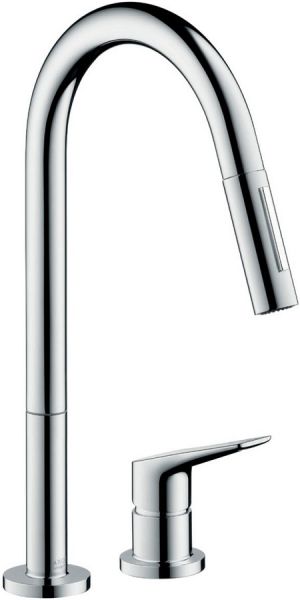 Axor Citterio M 2-Loch Einhebel-Küchenmischer mit Ausziehbrause chrom 34822000