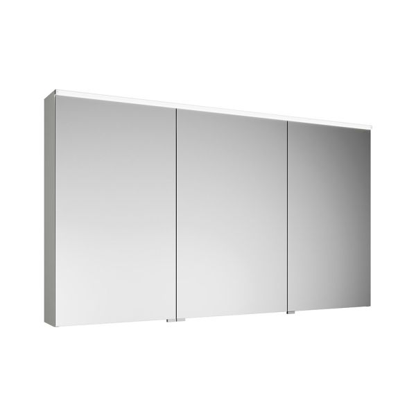 Burgbad Eqio Spiegelschrank mit LED-Beleuchtung, 140x80cm weiß glanz links SPGS140L