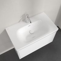 Villeroy&Boch Skyla Waschtisch 80x46cm mit Hahnloch und Überlauf, weiß 5A518001