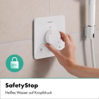Vorschau: hansgrohe Ecostat Comfort Q Thermostat 2 Funktionen mit Sicherungskombination, weiß matt