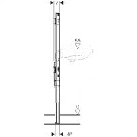 Vorschau: Geberit Duofix Element für Waschtisch, 130 cm, AP-Wandarmatur, mit UP-Siphon